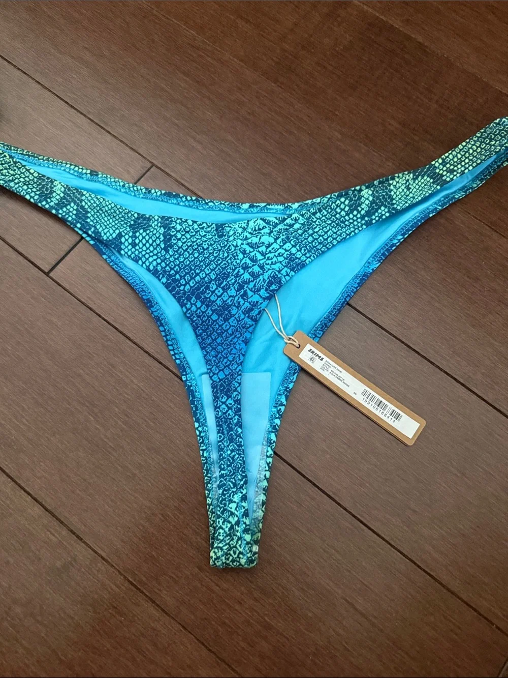 Blue Green Snakeprint Bikini Set - Picture 5 of 5